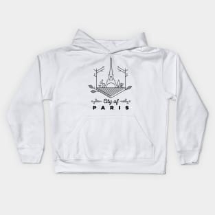 Paris City Monogram Kids Hoodie